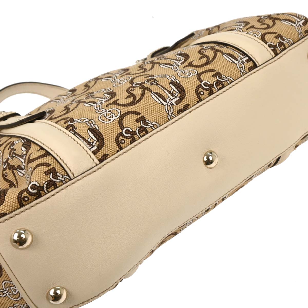 Gucci Beige Canvas Interlocking Handbag
