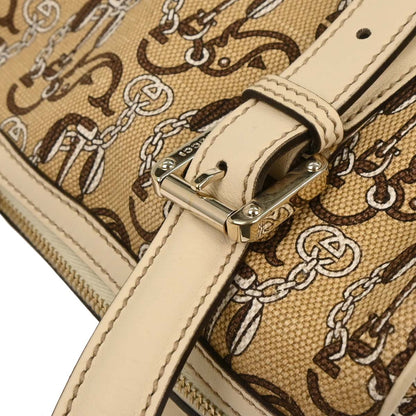 Gucci Beige Canvas Interlocking Handbag