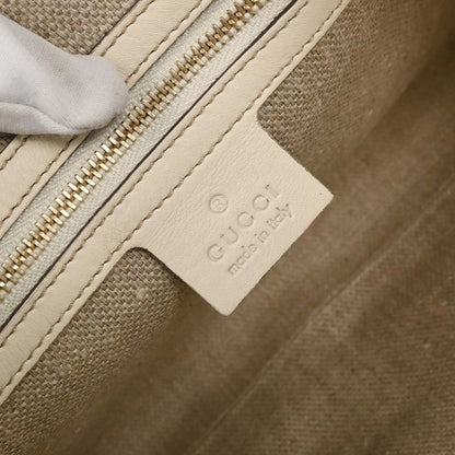 Gucci Beige Canvas Interlocking Handbag