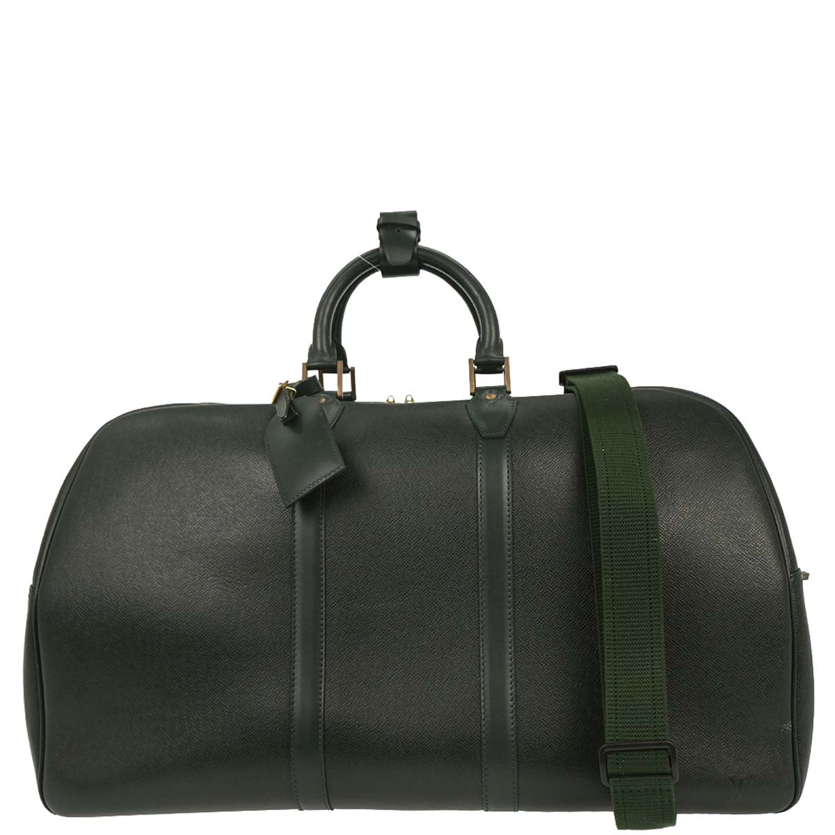 Louis Vuitton 1995 Green Taiga Kendall GM Duffle 2way Shoulder Handbag M30114