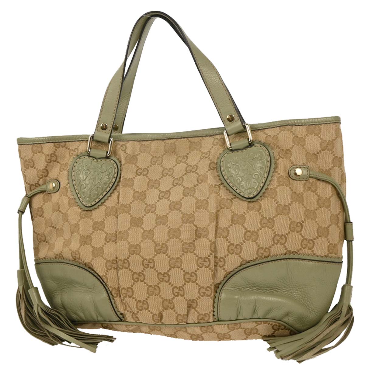 Gucci Beige Canvas GG Tote Handbag