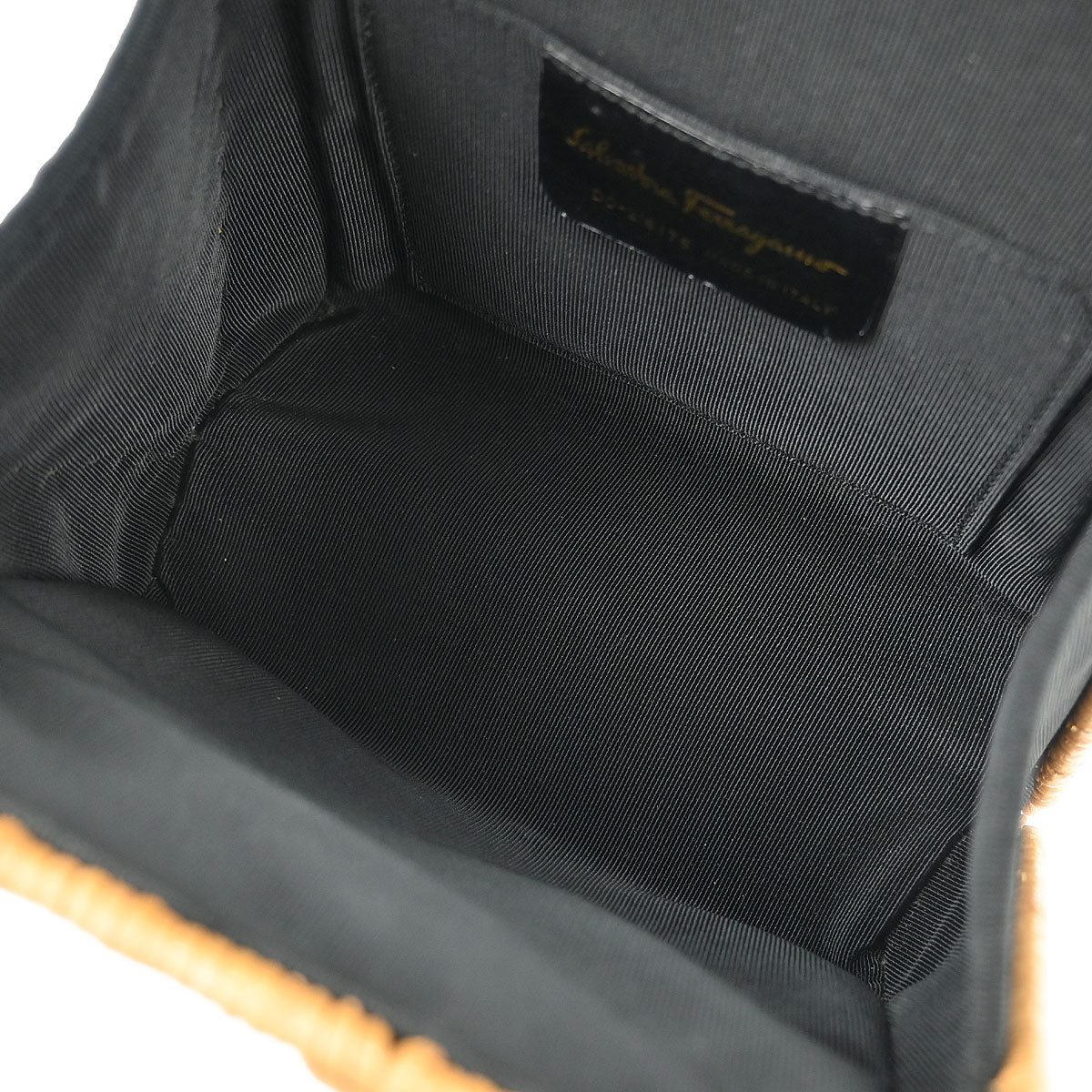 Salvatore Ferragamo Beige Ratan Gancini Handbag