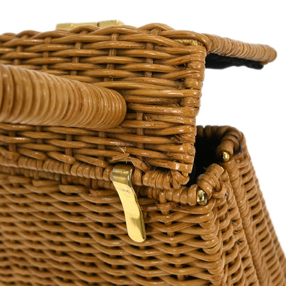 Salvatore Ferragamo Beige Ratan Gancini Handbag