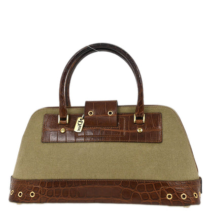 Christian Dior 2003 Beige Canvas Street Chic Handbag