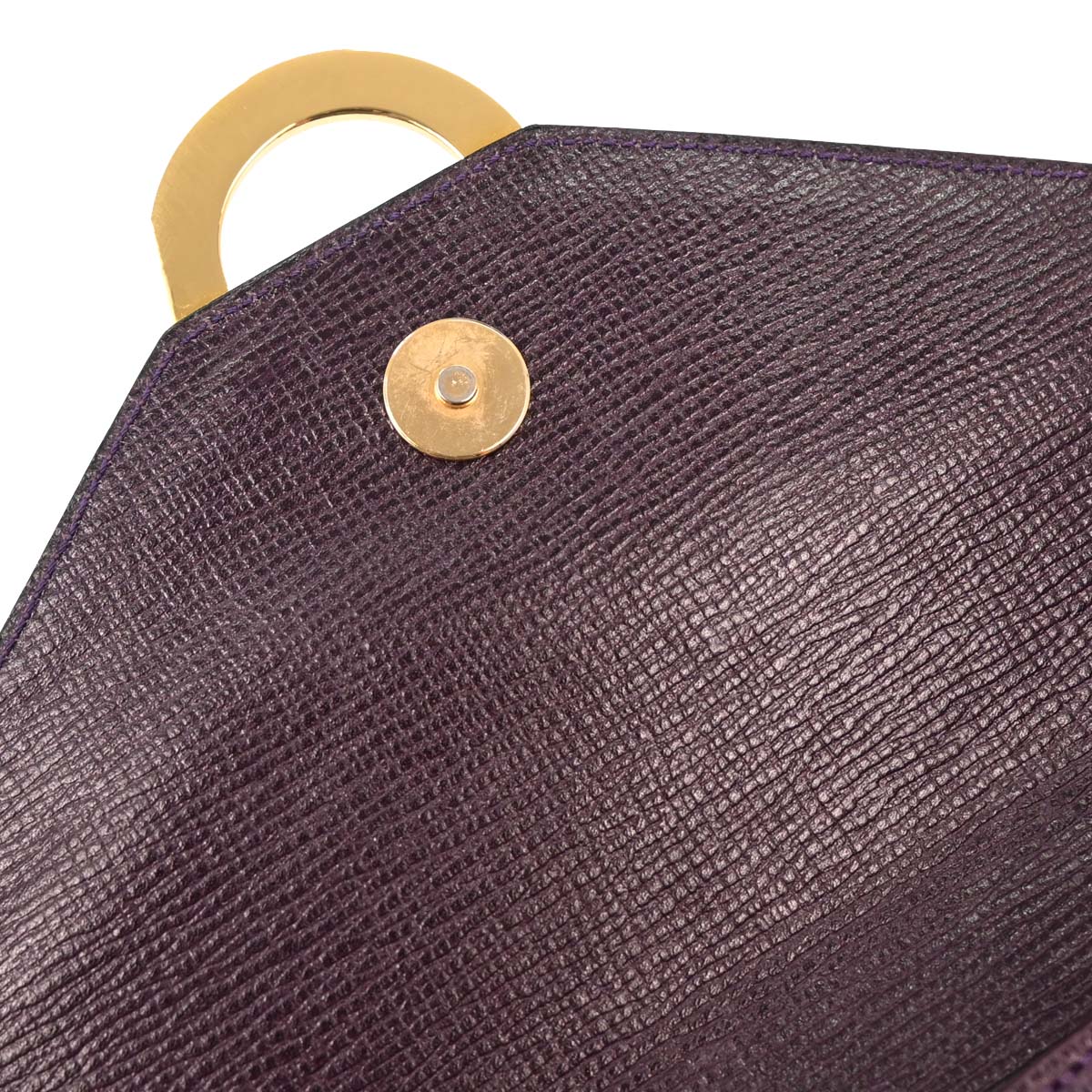Celine Purple Leather Circle Shoulder Bag