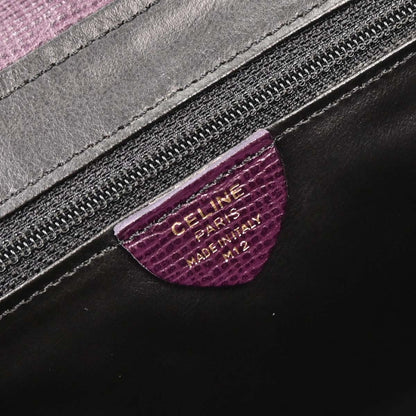 Celine Purple Leather Circle Shoulder Bag