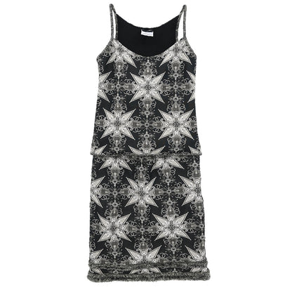 Chanel 2006 Setup Suit Camisole Top Skirt Black #34