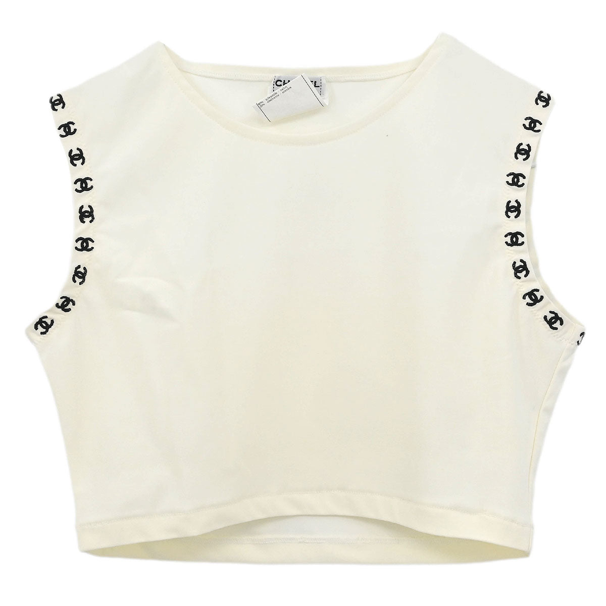 Chanel 1997 Cropped Sleeveless Top White #38