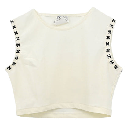 Chanel 1997 Cropped Sleeveless Top White #38