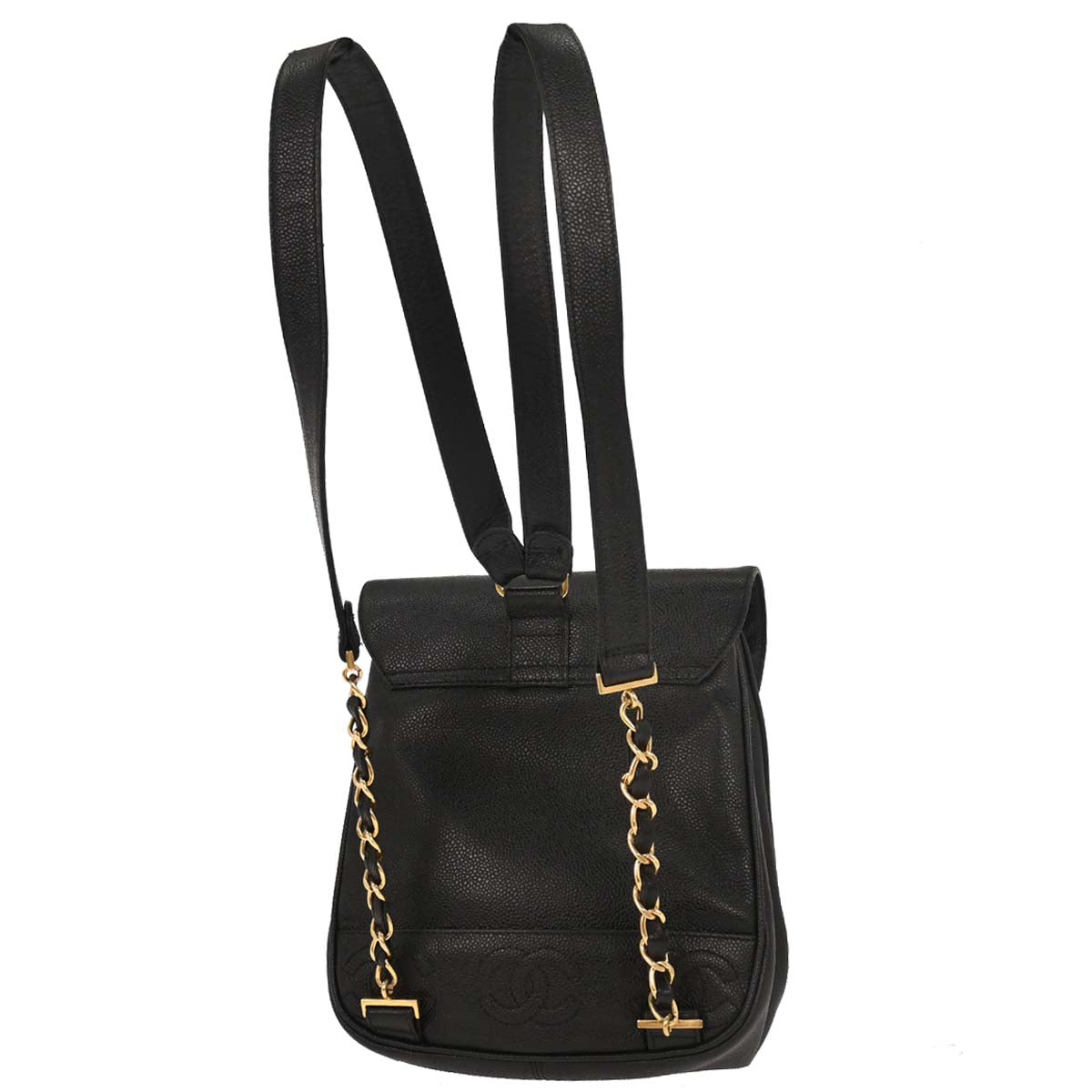 Chanel Black Caviar Triple CC Backpack
