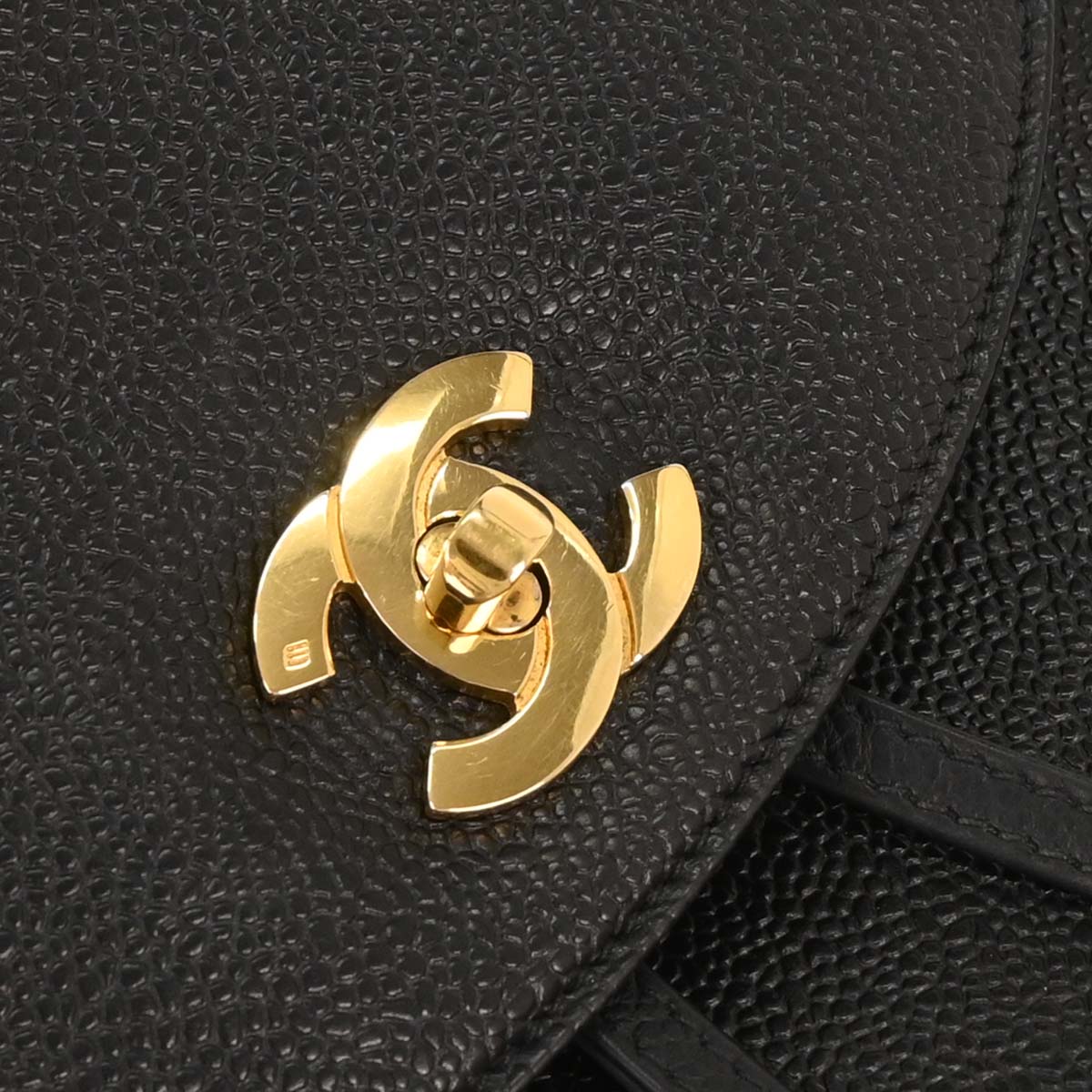 Chanel Black Caviar Triple CC Backpack