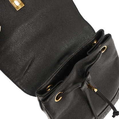 Chanel Black Caviar Triple CC Backpack