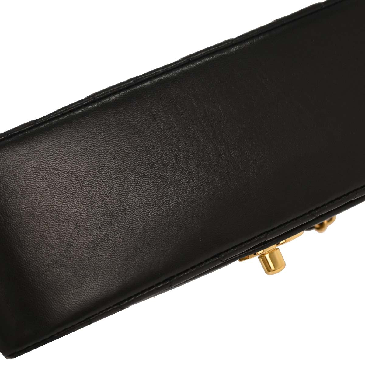 Chanel 1991-1994 Black Lambskin Small Diana Shoulder Bag