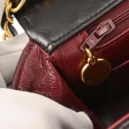 Chanel 1991-1994 Black Lambskin Small Diana Shoulder Bag