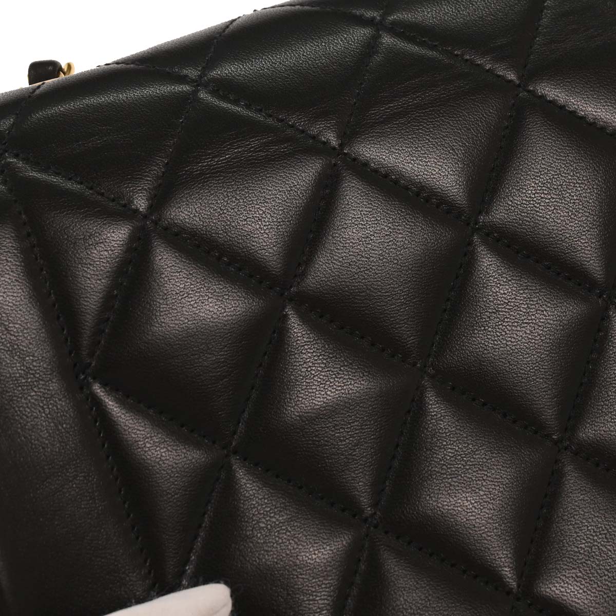 Chanel 1994-1996 Black Lambskin Small Diana Shoulder Bag