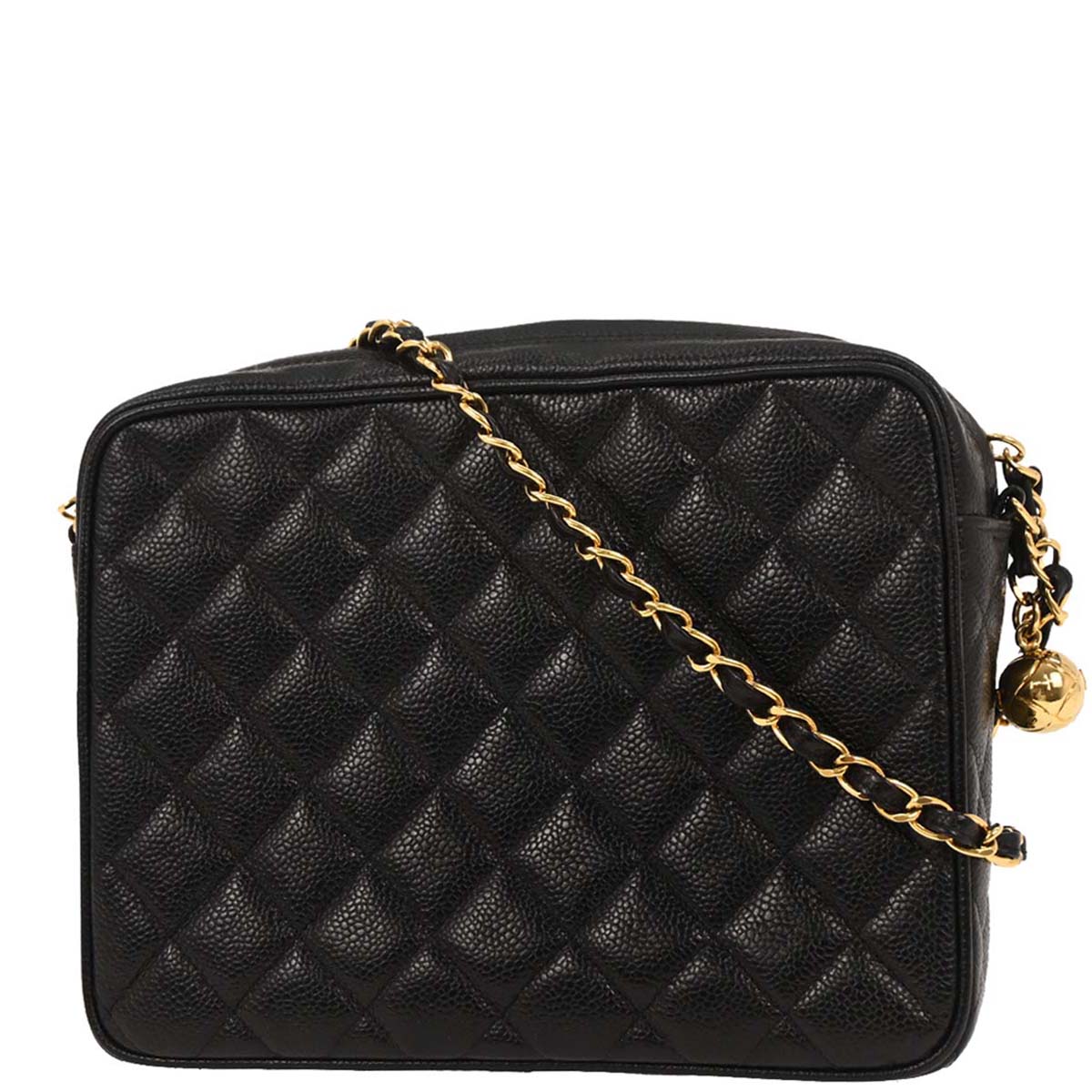 Chanel Black Caviar Camera Bag Small