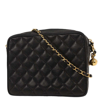Chanel Black Caviar Camera Bag Small