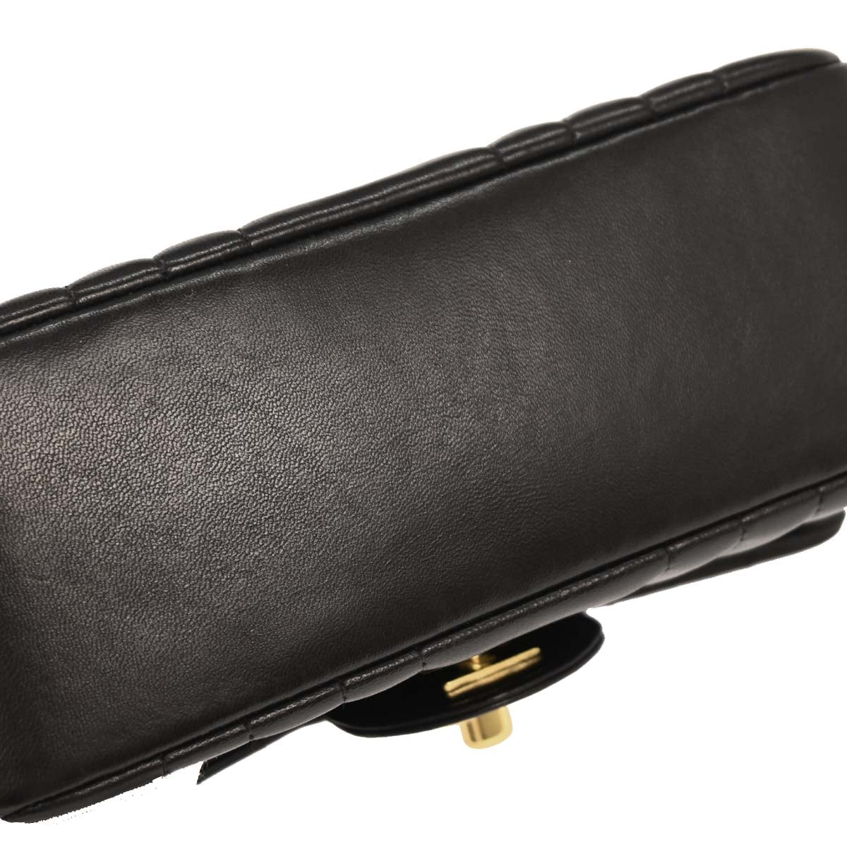 Chanel Black Lambskin Mini Classic Square Flap Shoulder Bag