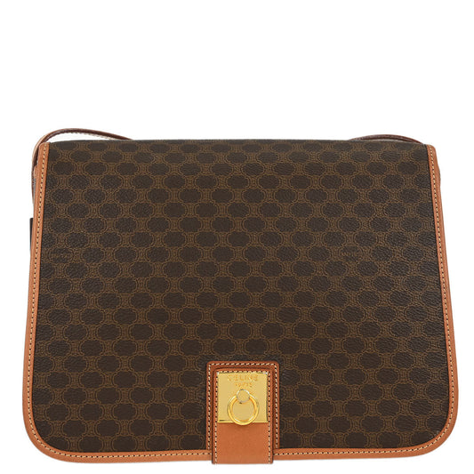 Celine Brown Macadam Shoulder Bag