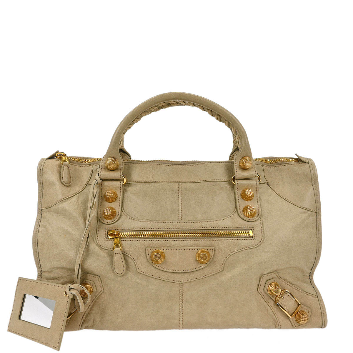 Balenciaga Beige The Work Handbag