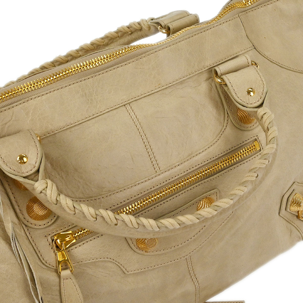 Balenciaga Beige The Work Handbag