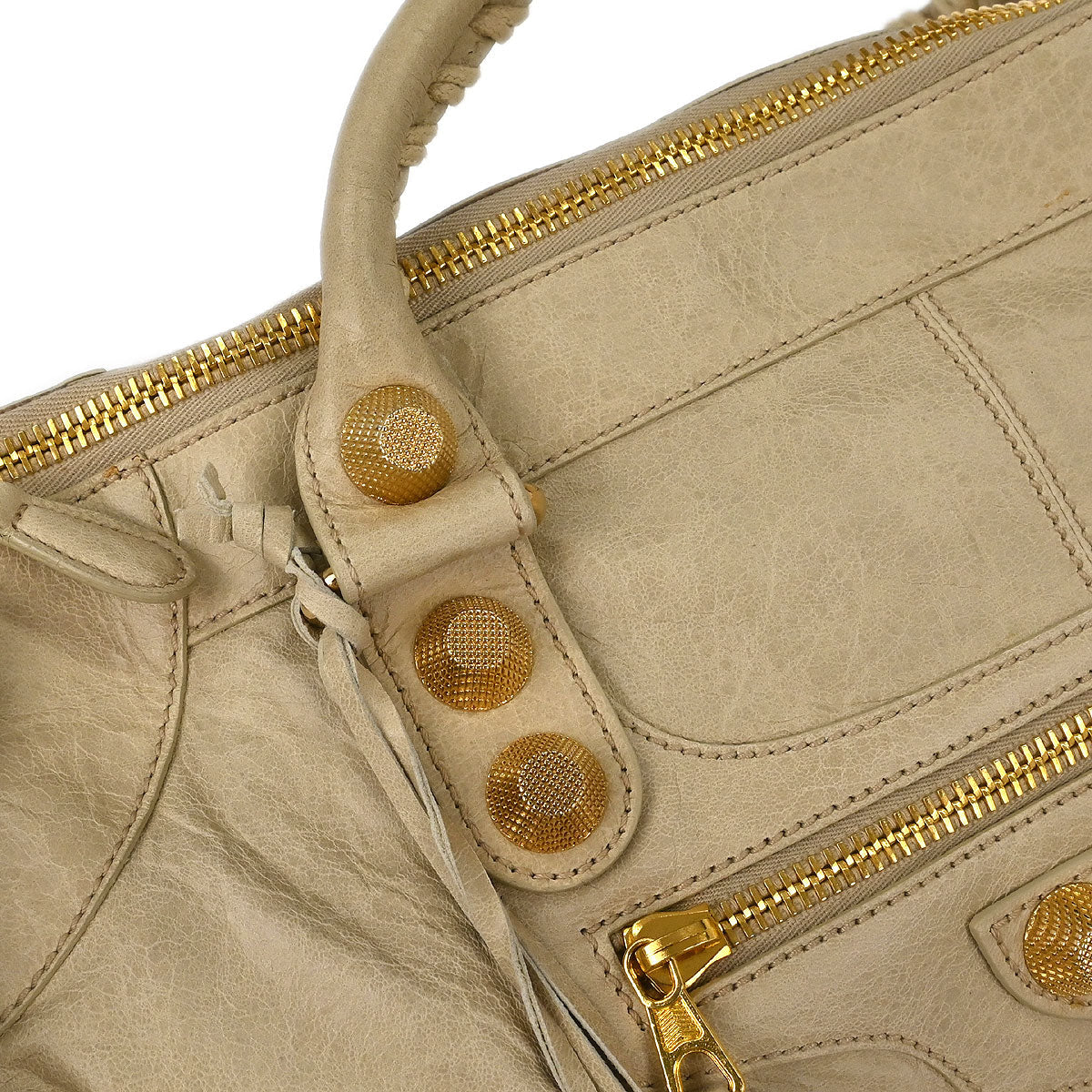 Balenciaga Beige The Work Handbag
