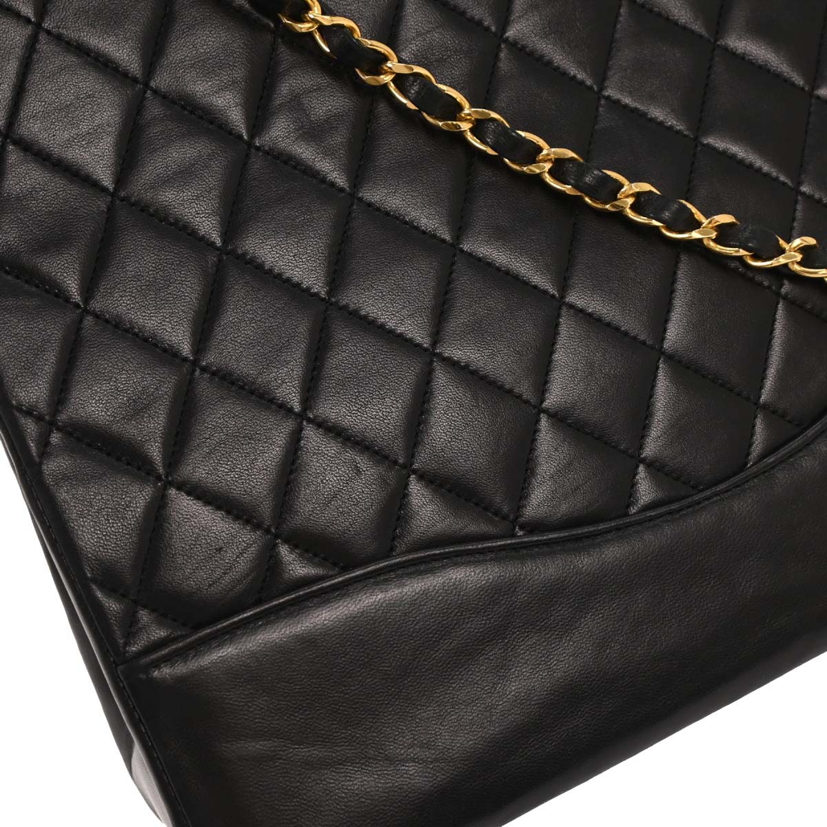 Chanel Black Lambskin 2way Shoulder Handbag