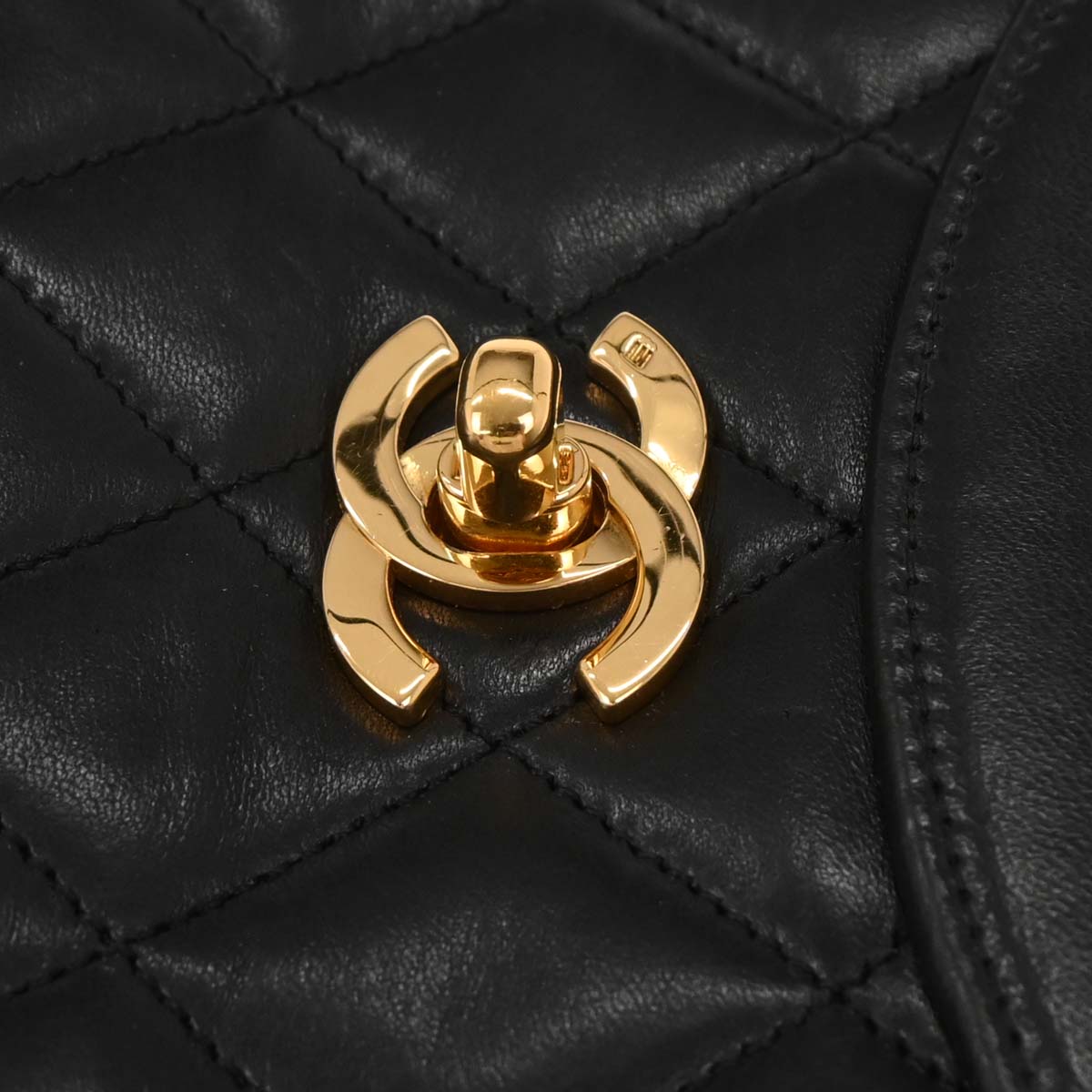 Chanel Black Lambskin 2way Shoulder Handbag