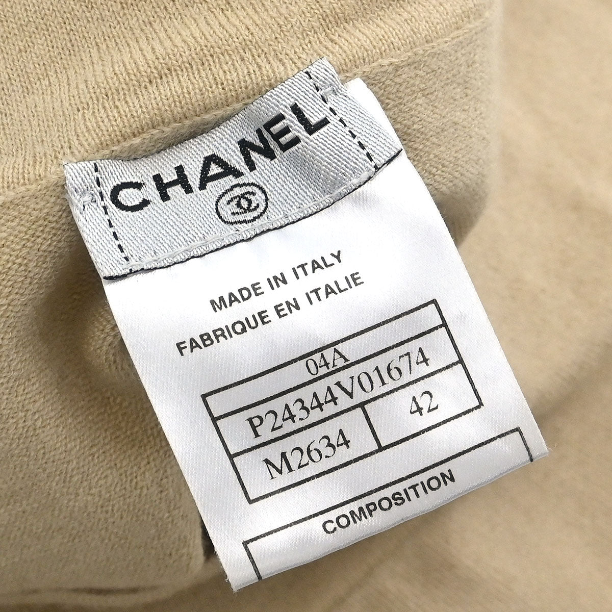 Chanel 2004 Sweater Beige #42