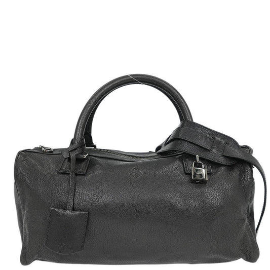 Loewe Gray Leather Ame 2way Shoulder Handbag
