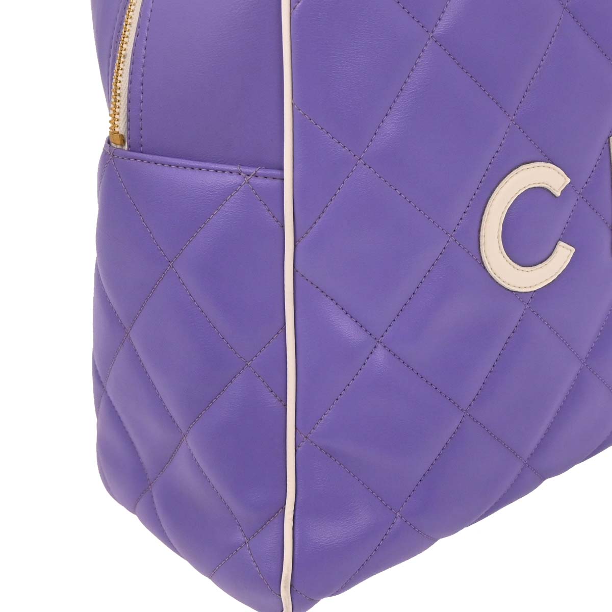 Chanel Purple Calfskin Bowling Bag