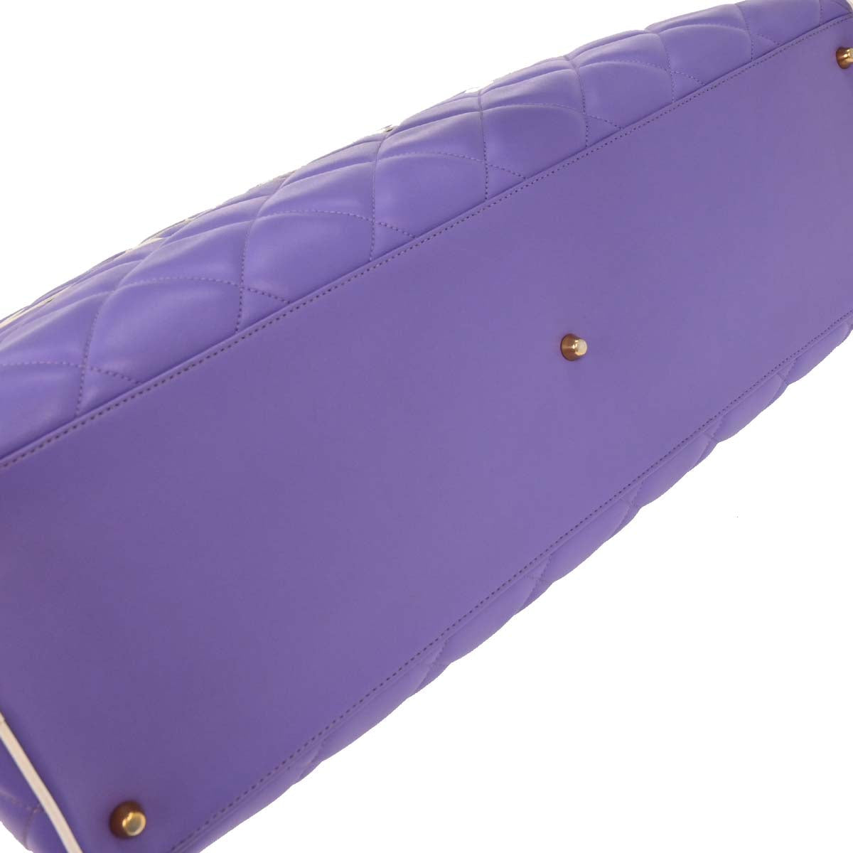 Chanel Purple Calfskin Bowling Bag