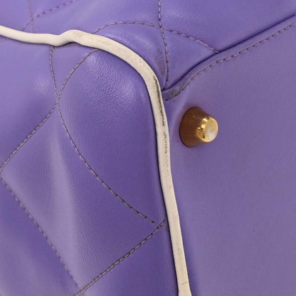 Chanel Purple Calfskin Bowling Bag