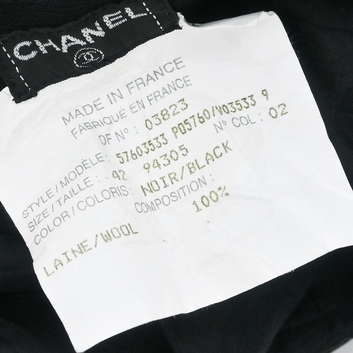 Chanel Long Pants Black #42