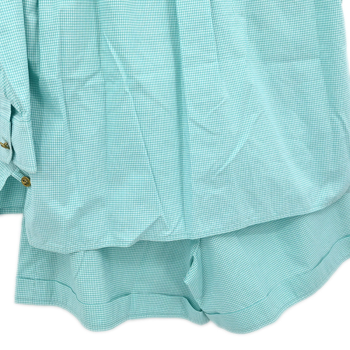Chanel Setup Top Shirt Short Pants Light Blue