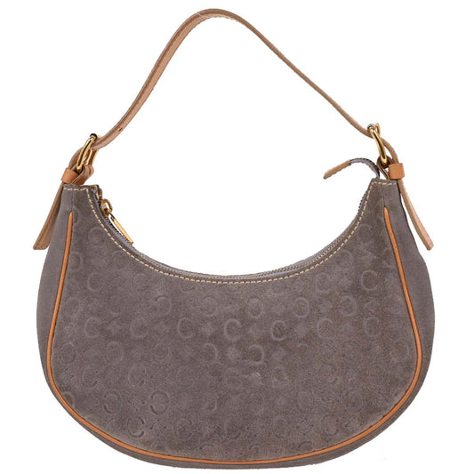 Celine Gray Suede Macadam Handbag