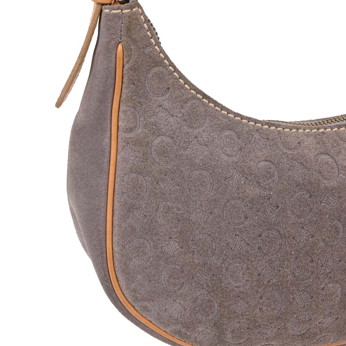 Celine Gray Suede Macadam Handbag