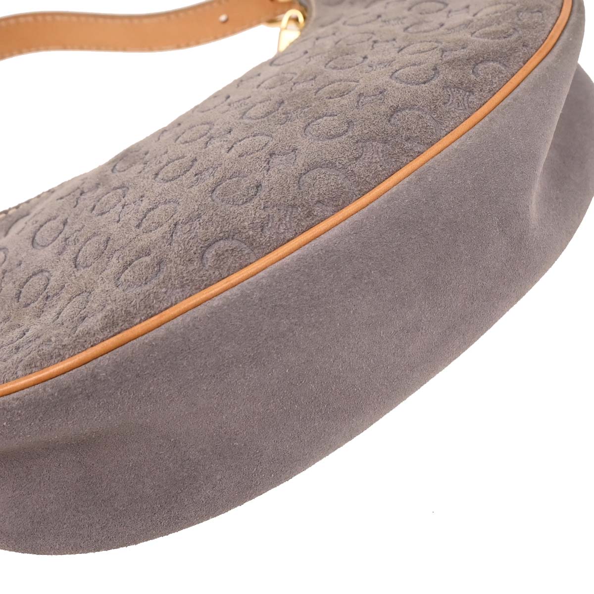 Celine Gray Suede Macadam Handbag