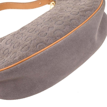 Celine Gray Suede Macadam Handbag