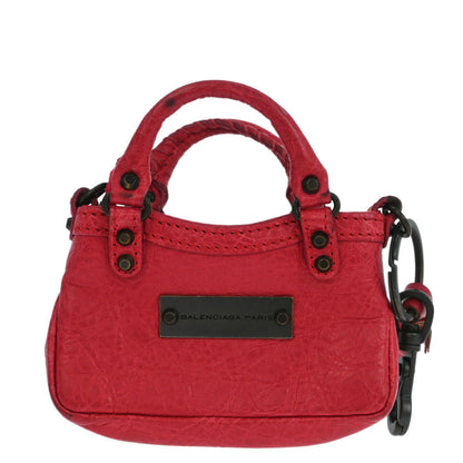 Balenciaga Red Bag Charm Coin Case Key Ring Small Good