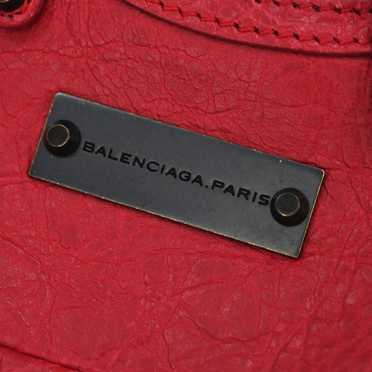 Balenciaga Red Bag Charm Coin Case Key Ring Small Good