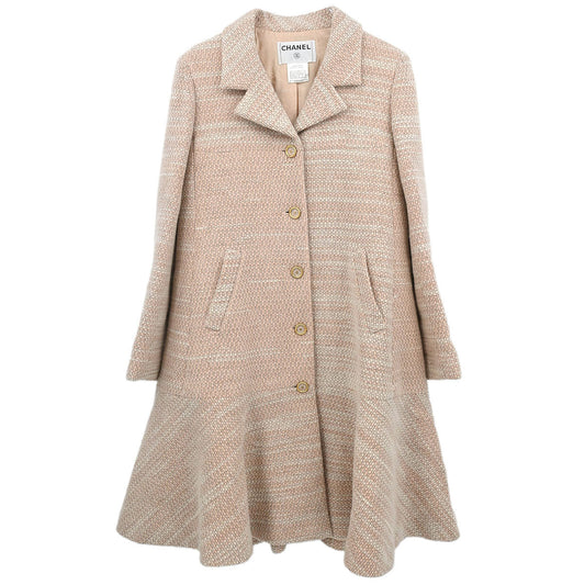 Chanel 2001 Single Breasted Coat Pink #38