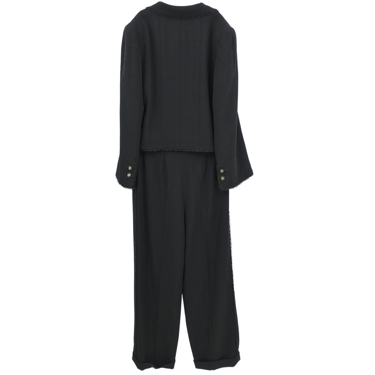 Chanel 1995 Setup Jacket Pants Black #38