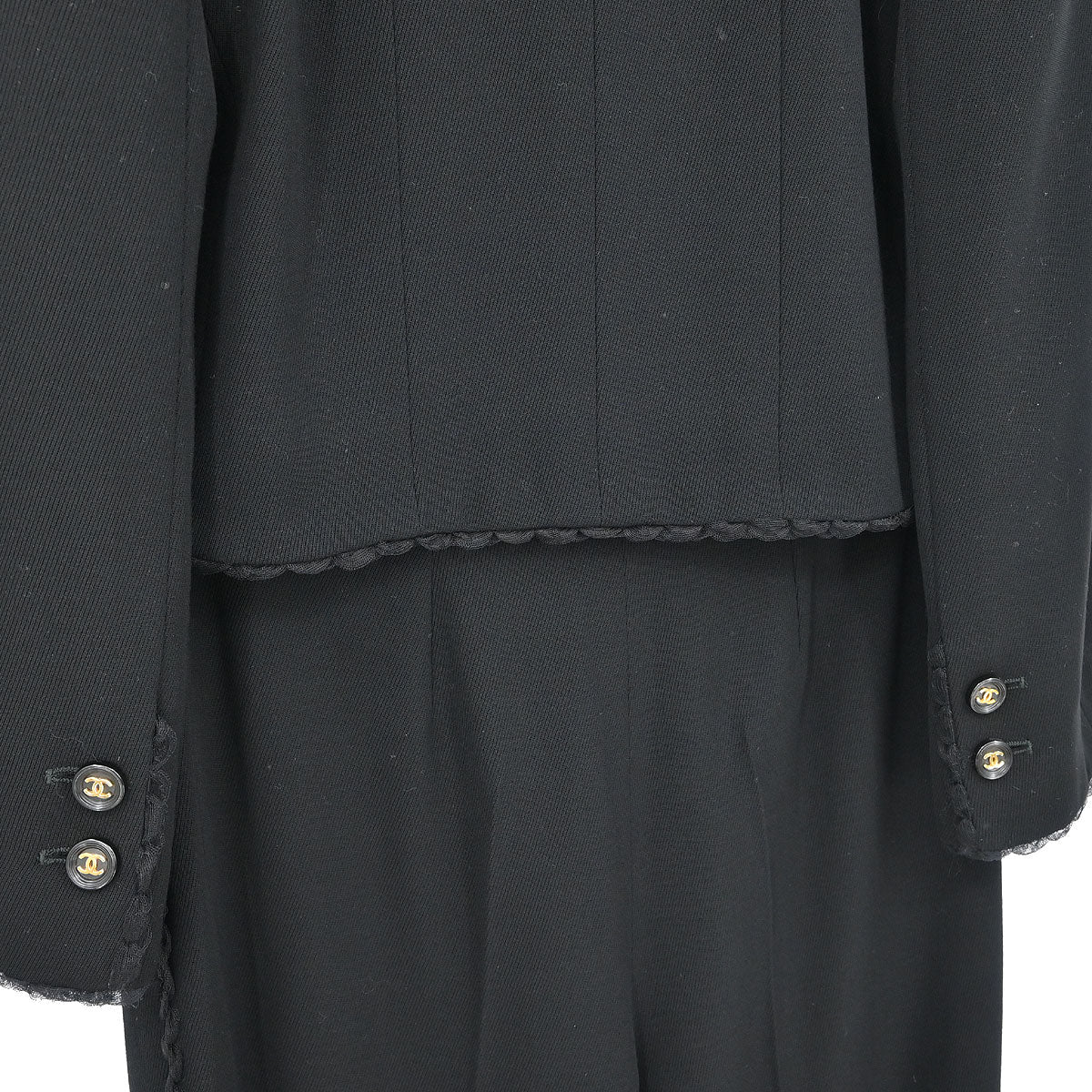 Chanel 1995 Setup Jacket Pants Black #38