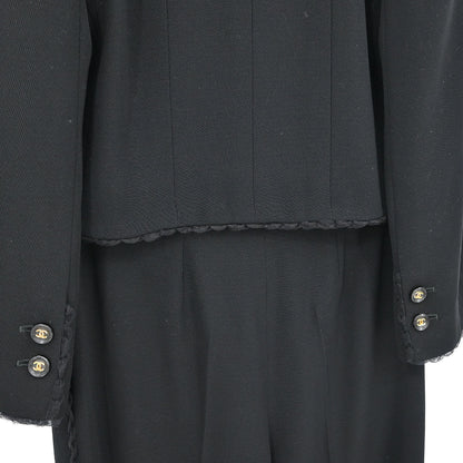 Chanel 1995 Setup Jacket Pants Black #38