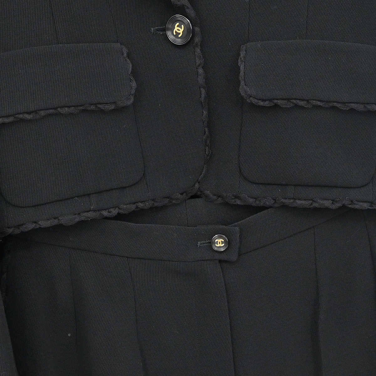 Chanel 1995 Setup Jacket Pants Black #38