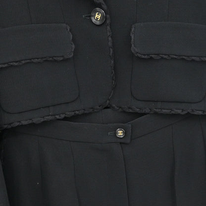 Chanel 1995 Setup Jacket Pants Black #38