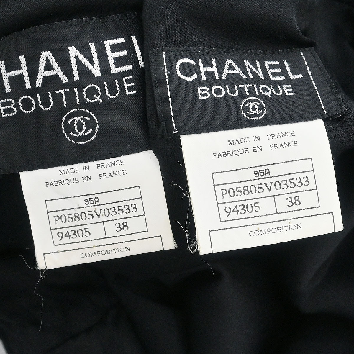 Chanel 1995 Setup Jacket Pants Black #38