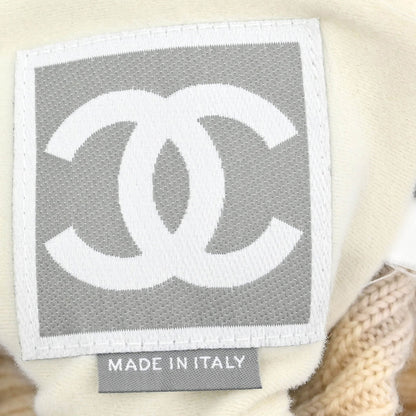 Chanel Light Blue Knit Cap Hat Sport Line #M Small Good