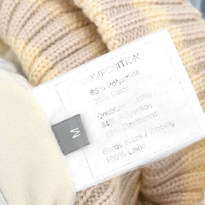 Chanel Light Blue Knit Cap Hat Sport Line #M Small Good